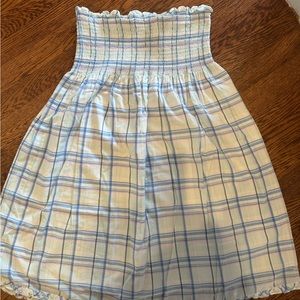 Vineyard Vines plaid tokeneke strapless dress - size XL
